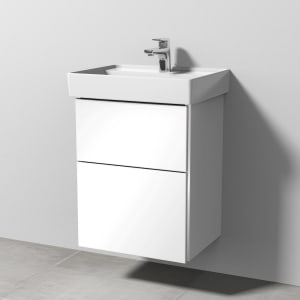 Sanipa 3way Waschtischunterbau für Keramik-Waschtisch Collaro 50 cm, 2 Auszüge mit Griffleisten