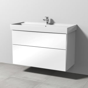 Sanipa 3way Waschtischunterbau für Keramik-Waschtisch Collaro 100 cm, 2 Auszüge mit Griffleisten