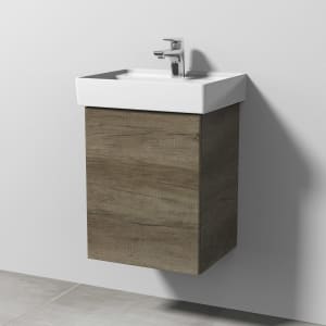 Sanipa 3way Waschtischunterbau für Keramik-Waschtisch Collaro 45 cm, 1 Tür, Anschlag links, mit Push to open