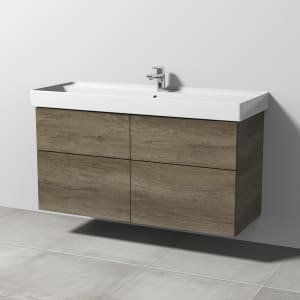 Sanipa 3way Waschtischunterbau für Keramik-Waschtisch Collaro 120 cm, 4 Auszüge mit Push to open