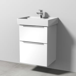 Sanipa 3way Waschtischunterbau für Keramik-Waschtisch Collaro 50 cm, 2 Auszüge mit Aufsatzgriff