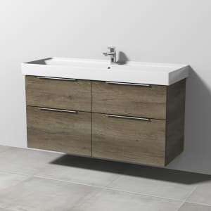 Sanipa 3way Waschtischunterbau für Keramik-Waschtisch Collaro 120 cm, 4 Auszüge mit Aufsatzgriff