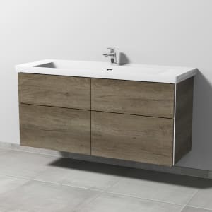 Sanipa 3way Waschtischunterbau für Keramik-Waschtisch Subway 3.0 130 cm, 4 Auszüge mit Griffleisten