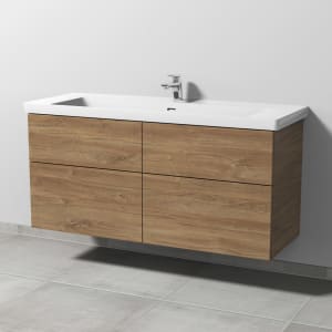 Sanipa 3way Waschtischunterbau für Keramik-Waschtisch Subway 3.0 130 cm, 4 Auszüge mit Push to open