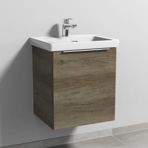 Sanipa 3way Waschtischunterbau für Keramik-Waschtisch Subway 3.0 50 cm, 1 Tür, Anschlag rechts, mit Aufsatzgriff