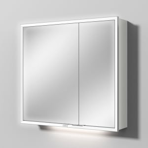Sanipa Reflection Melamin-Spiegelschrank MILO 80 mit 2 Türen