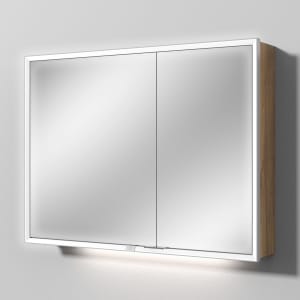 Sanipa Reflection Melamin-Spiegelschrank MILO 100 mit 2 Türen