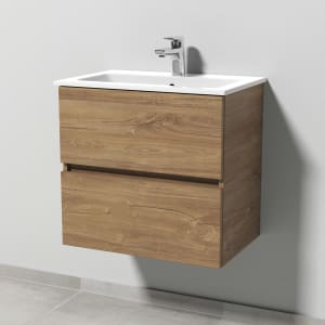 Sanipa Solo One Euphoria-Compact Keramik-Set 59,2 cm mit Keramik-Waschtisch und Waschtischunterbau mit 2 Auszügen