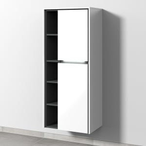 Sanipa Twiga Stauraumschrank 52,5 cm, 2 Türen mit Türanschlag rechts, inkl. LED-Beleuchtung