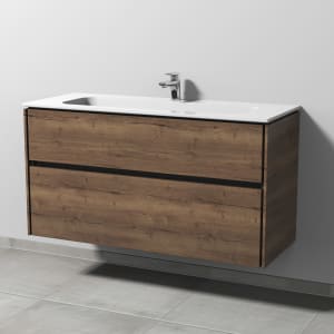 Sanipa Twiga Keramikwaschtisch Design 120 cm mit Unterschrank, 2 Auszüge