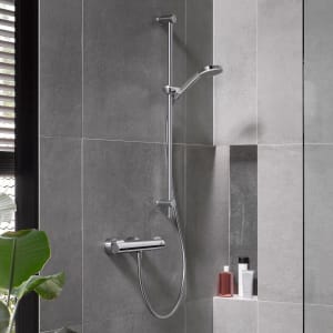 Schell MODUS MD-T Aufputz-Thermostat-Duscharmatur mit Brausegarnitur