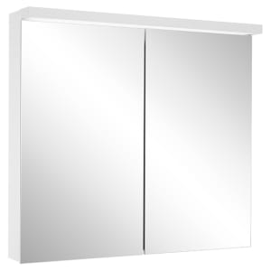 Schneider BORDO TW Spiegelschrank ALU1 60/2/TW/L 59,5 x 73,1 cm, Steckdose links, DE