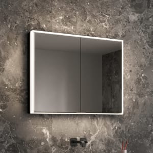 Schneider GLOW classic HCL Spiegelschrank PLU1 90/2/HCL 92,5 x 73,1 cm mit 2 Steckdosen, DE