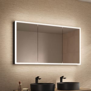 Schneider GLOW D2W Spiegelschrank GLO1 130/3/GT/D2W 131,3 x 73,6 cm, 3-türig, CH