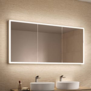 Schneider GLOW D2W Spiegelschrank GLO1 150/3/GT/D2W 151,3 x 73,6 cm, DE