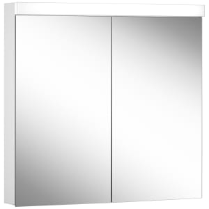 Schneider LOW plus LED Spiegelschrank LOP 80/2/LED 79,5 x 74,7 cm, 3000 K, Doppelsteckdose links und rechts, CH