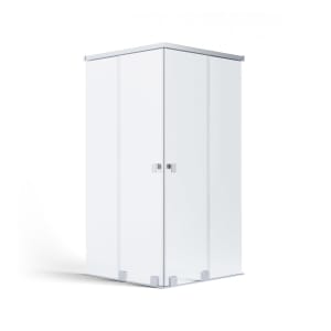 SCHÖNER WOHNEN-Kollektion FIT 2 Schiebetüren mit 2 festen Glaselementen 200 x 200 x 210 cm, mit Temperdur-Beschichtung