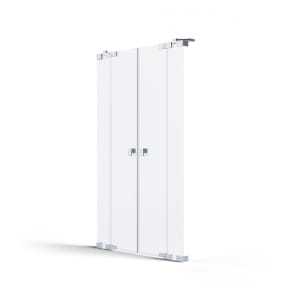 SCHÖNER WOHNEN-Kollektion FIT Pendeltür mit 2 festen Glaselementen in Nische 220 cm x 210 cm