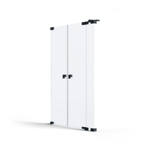 SCHÖNER WOHNEN-Kollektion FIT Pendeltür in Nische 200 x 210 cm mit festem Glaselement rechts, mit Temperdur-Beschichtung