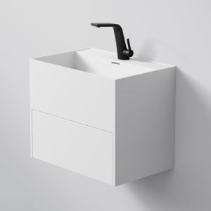 Steinberg Serie 443 Wandwaschtisch mit 1 Auszug aus Mineo Stone 60 x 40 cm