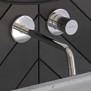 Steinkamp Living Wand-Waschtisch Einhebelmischer incl. Grundkörper, mit Wasserspar-Strahlregler 5L/Min, Ausladung 17,8 cm