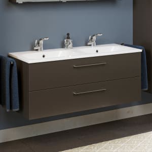 Steinkamp Joy 2.0 Doppel-Waschtischunterschrank 120 cm mit Pelipal Waschtisch