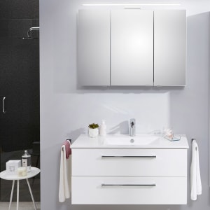 Steinkamp Life 2.0 Badmöbel Set 101 cm mit LED-Spiegelschrank