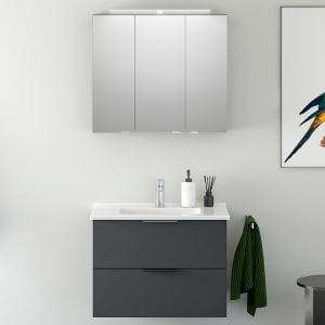 Steinkamp Living 2.0 Badmöbel Set 80 cm mit Spiegelschrank