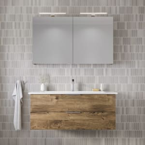 Steinkamp Living 2.0 / Villeroy & Boch Venticello Badmöbel Set 120 cm mit Spiegelschrank, 2 Türen