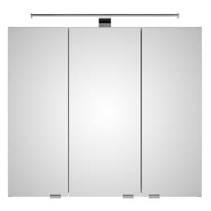Steinkamp Living 2.0 Spiegelschrank 80 cm mit 3 Türen und LED-Aufsatzleuchte