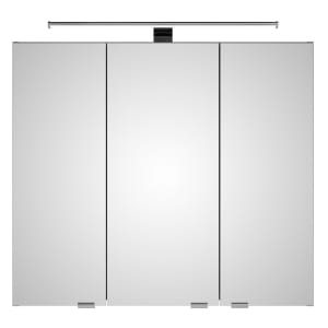 Steinkamp Living 2.0 Spiegelschrank 80 cm mit 3 Drehtüren, inkl. LED-Aufsatzleuchte