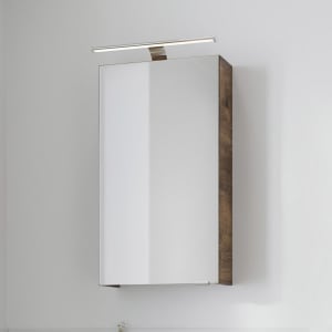 Steinkamp Living 2.0 Spiegelschrank 40 cm mit 1 Tür und LED-Aufsatzleuchte
