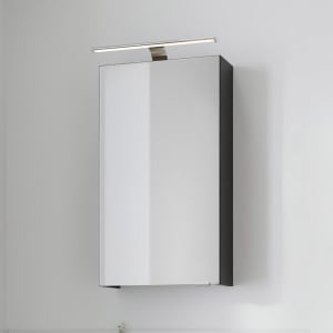 Steinkamp Living 2.0 Spiegelschrank 40 cm mit 1 Tür und LED-Aufsatzleuchte