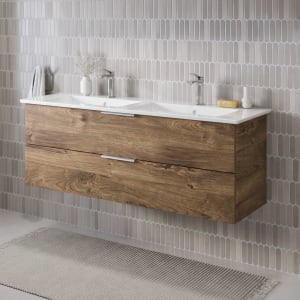 Steinkamp Living 2.0 / Villeroy & Boch Venticello Doppel-Waschtisch mit Unterschrank 130 cm