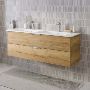 Steinkamp Living 2.0 / Villeroy & Boch Venticello Doppel-Waschtisch mit Unterschrank 130 cm