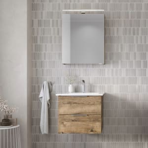 Steinkamp Living 2.0 / Villeroy & Boch Venticello Badmöbel Set 60 cm mit Spiegelschrank