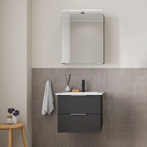 Steinkamp Living 2.0 / Villeroy & Boch Venticello Badmöbel Set 60 cm mit Spiegelschrank