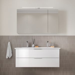 Steinkamp Living 2.0 / Villeroy & Boch Venticello Badmöbel Set 120 cm mit Spiegelschrank, 3 Türen