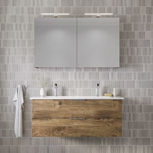 Steinkamp Living 2.0 / Villeroy & Boch Venticello Badmöbel Set 120 cm mit Spiegelschrank, 2 Türen