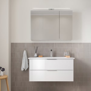 Steinkamp Living 2.0 / Villeroy & Boch Venticello Badmöbel Set 100 cm mit Spiegelschrank