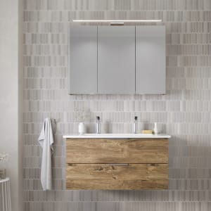 Steinkamp Living 2.0 / Villeroy & Boch Venticello Badmöbel Set 100 cm mit Spiegelschrank