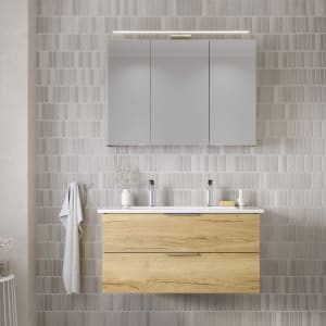 Steinkamp Living 2.0 / Villeroy & Boch Venticello Badmöbel Set 100 cm mit Spiegelschrank