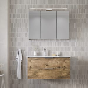 Steinkamp Living 2.0 / Villeroy & Boch Venticello Badmöbel Set 100 cm mit Spiegelschrank