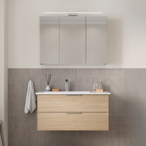 Steinkamp Living 2.0 / Villeroy & Boch Venticello Badmöbel Set 100 cm mit Spiegelschrank
