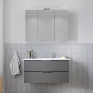Steinkamp Living 2.0 / Villeroy & Boch Venticello Badmöbel Set 100 cm mit Spiegelschrank