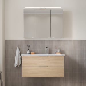 Steinkamp Living 2.0 / Villeroy & Boch Venticello Badmöbel Set 100 cm mit Spiegelschrank
