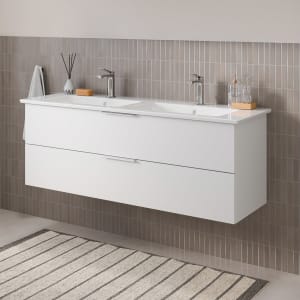 Steinkamp Living 2.0 / Villeroy & Boch Venticello Doppel-Waschtisch mit Unterschrank 130 cm