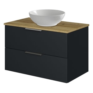 Steinkamp Living 2.0 / Villeroy & Boch Loop & Friends Aufsatzwaschtisch mit Waschtischunterschrank 79 cm