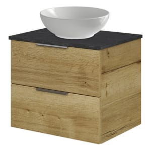 Steinkamp Living 2.0 / Villeroy & Boch Loop & Friends Aufsatzwaschtisch mit Waschtischunterschrank 59 cm