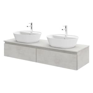 Steinkamp Value Waschtischkonsole 151 cm mit 2 Auszügen, für 2 Waschtische